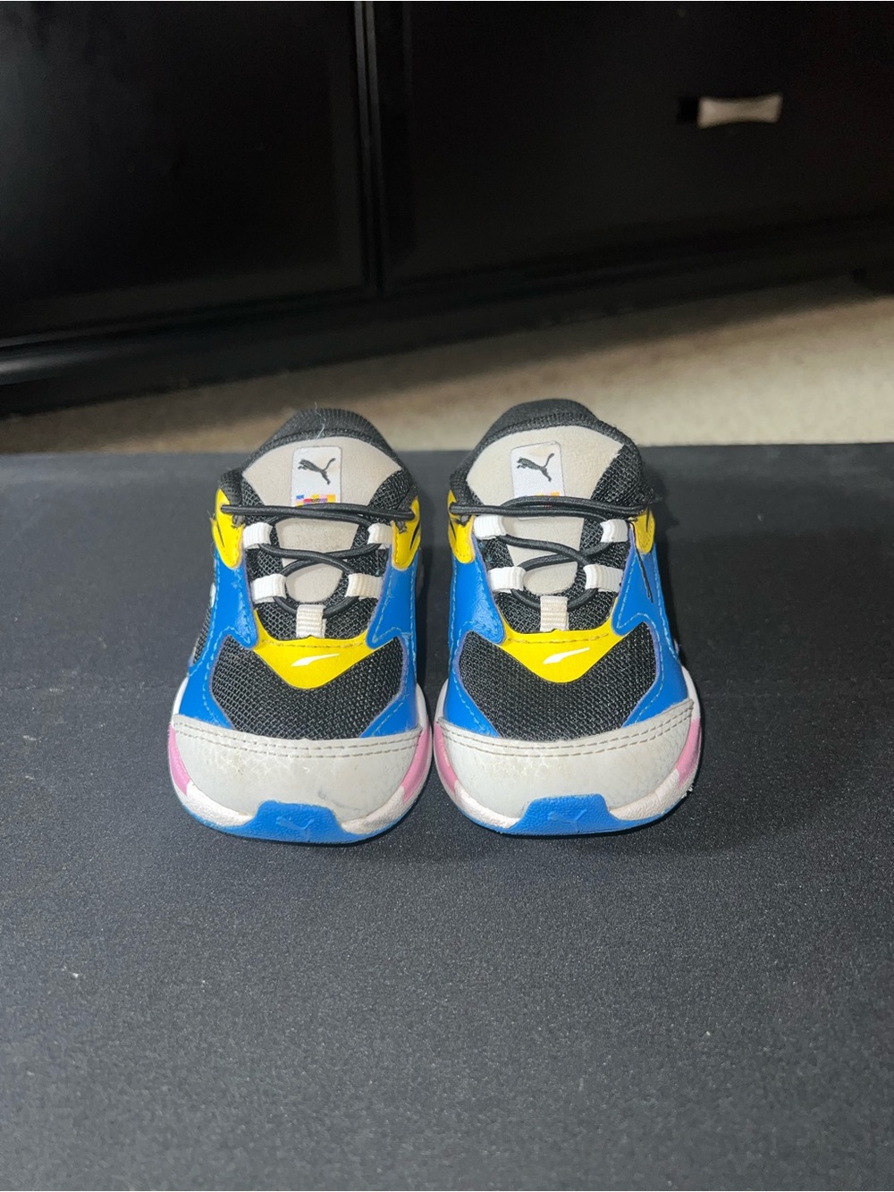 Puma Kids Multicolor Athletic Sneakers - Blue/Yellow/Pink/Gray